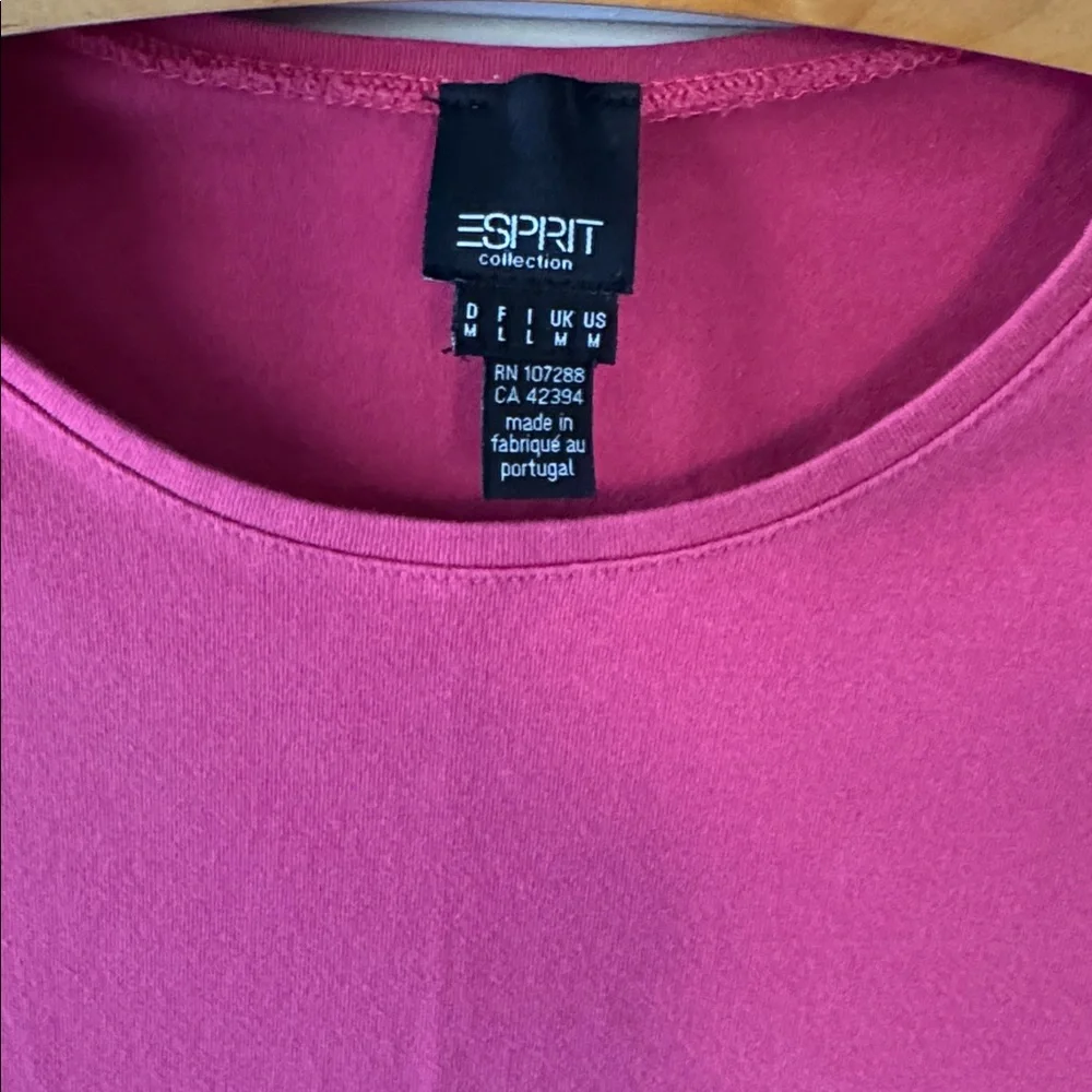 LOFT Women's Charcoal Gray V-Neck Button Cardigan & Deep Rose 3/4 sleeves shirt - Picture 7 of 8